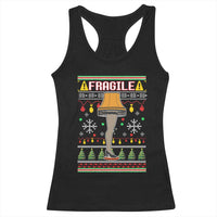 Leg Lamp Ugly Christmas Racerback Tank Top Funny Xmas Movie Fragile - Wonder Print Shop