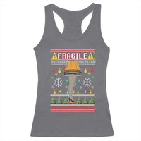 Leg Lamp Ugly Christmas Racerback Tank Top Funny Xmas Movie Fragile - Wonder Print Shop