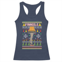 Leg Lamp Ugly Christmas Racerback Tank Top Funny Xmas Movie Fragile - Wonder Print Shop
