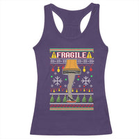 Leg Lamp Ugly Christmas Racerback Tank Top Funny Xmas Movie Fragile - Wonder Print Shop