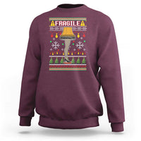 Leg Lamp Ugly Christmas Sweatshirt Funny Xmas Movie Fragile - Wonder Print Shop