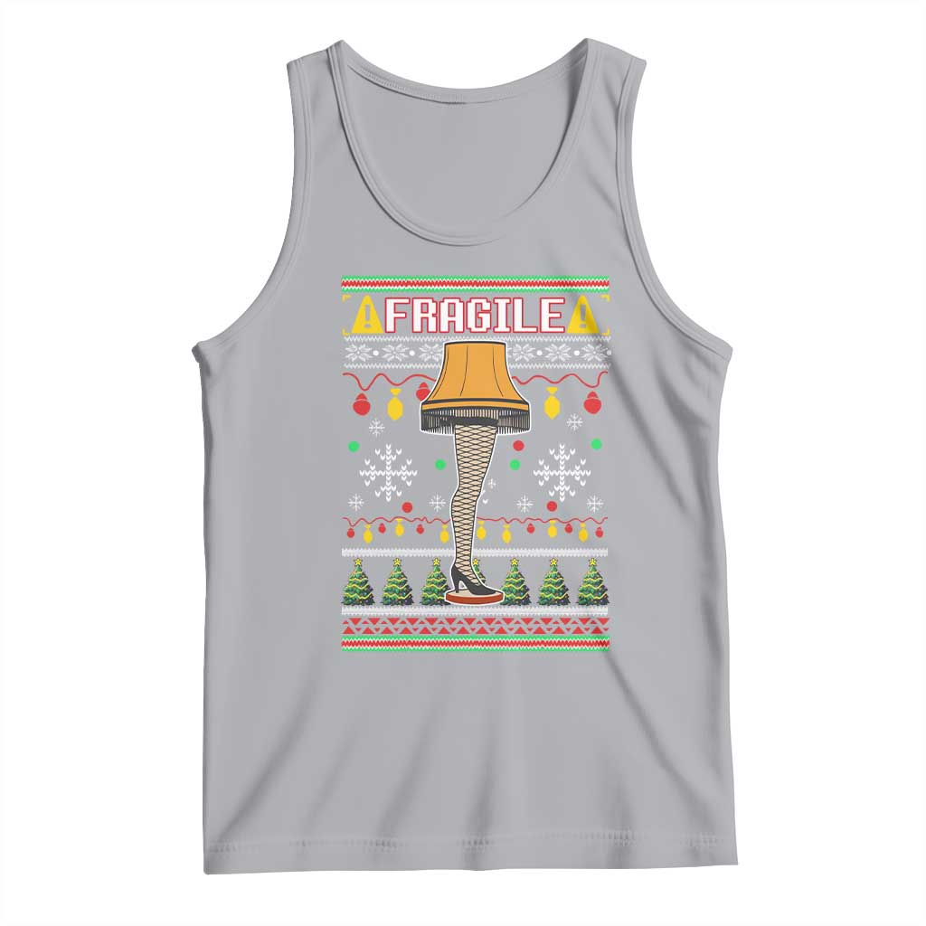Leg Lamp Ugly Christmas Tank Top Funny Xmas Movie Fragile - Wonder Print Shop
