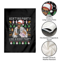 Funny Christmas Diddy Garden Flag Aint No Party Like A Diddy Party Baby Oil Ugly Xmas - Wonder Print Shop