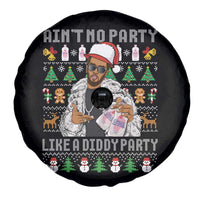 Funny Christmas Diddy Spare Tire Cover Aint No Party Like A Diddy Party Baby Oil Ugly Xmas - Wonder Print Shop