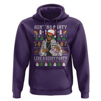 Funny Christmas Diddy Hoodie Aint No Party Like A Diddy Party Baby Oil Ugly Xmas - Wonder Print Shop