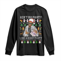 Funny Christmas Diddy Long Sleeve Shirt Aint No Party Like A Diddy Party Baby Oil Ugly Xmas - Wonder Print Shop