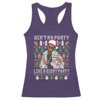 Funny Christmas Diddy Racerback Tank Top Aint No Party Like A Diddy Party Baby Oil Ugly Xmas - Wonder Print Shop