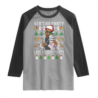 Funny Christmas Diddy Raglan Shirt Aint No Party Like A Diddy Party Baby Oil Ugly Xmas - Wonder Print Shop