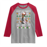 Funny Christmas Diddy Raglan Shirt Aint No Party Like A Diddy Party Baby Oil Ugly Xmas - Wonder Print Shop