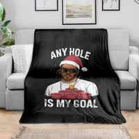 Funny Christmas Diddy Throw Blanket Any Hole is My Goal - Wonder Print Shop