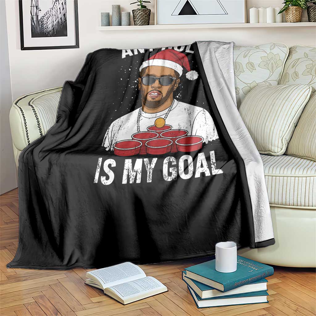 Funny Christmas Diddy Throw Blanket Any Hole is My Goal - Wonder Print Shop