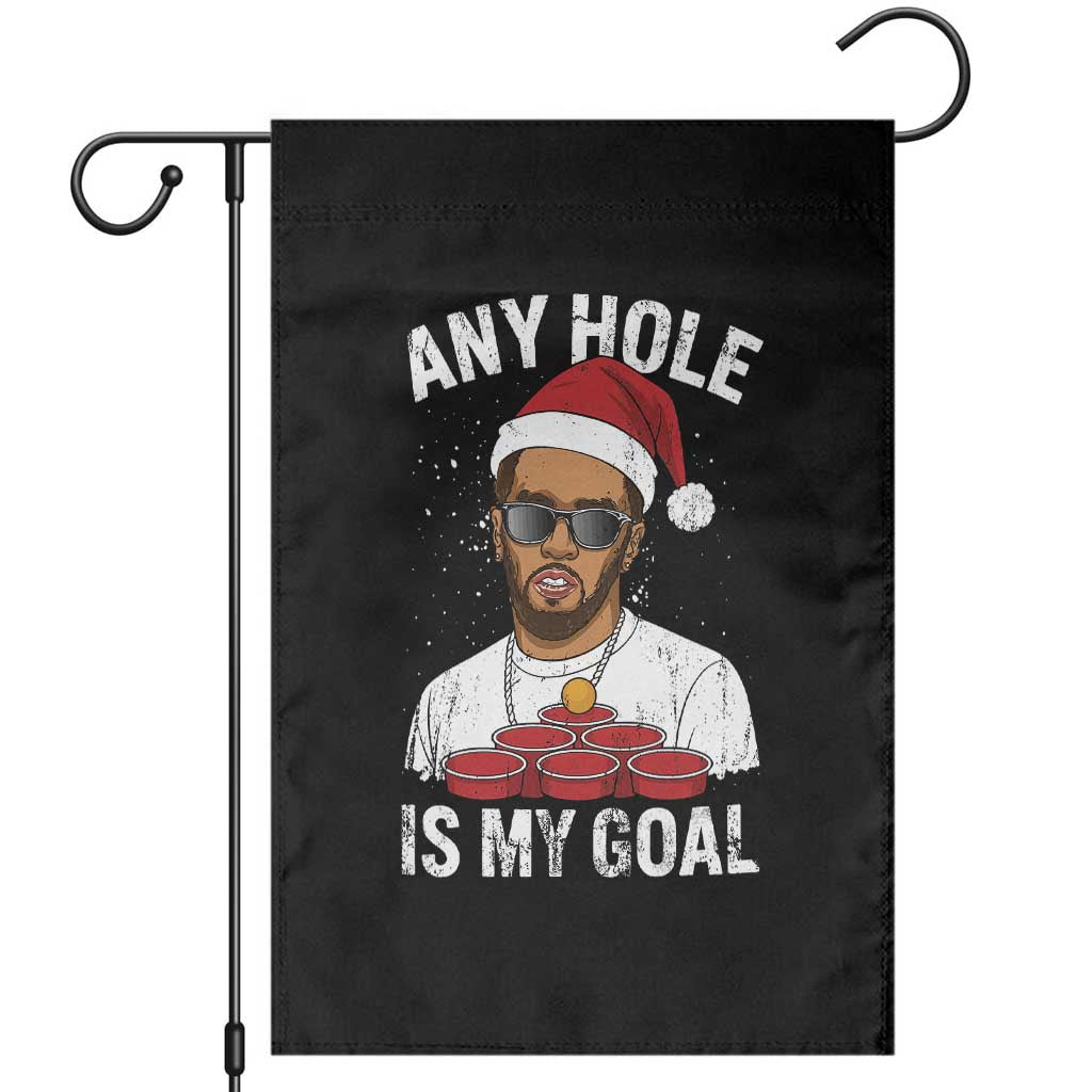 Funny Christmas Diddy Garden Flag Any Hole is My Goal - Wonder Print Shop