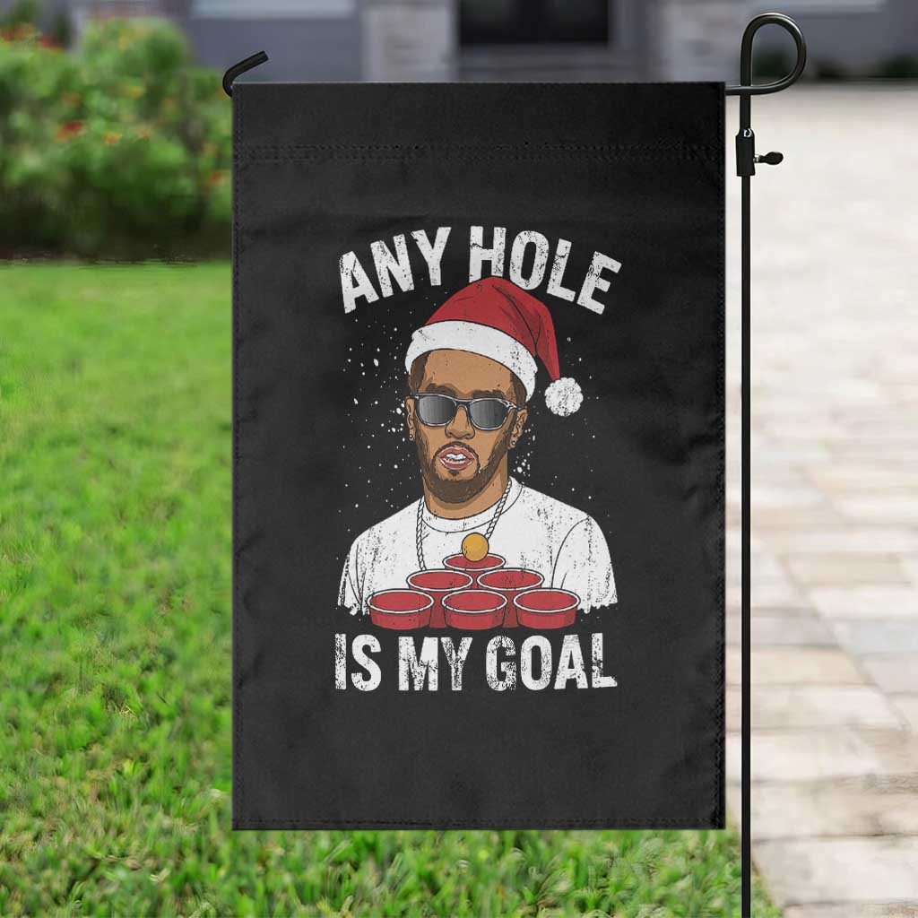 Funny Christmas Diddy Garden Flag Any Hole is My Goal - Wonder Print Shop