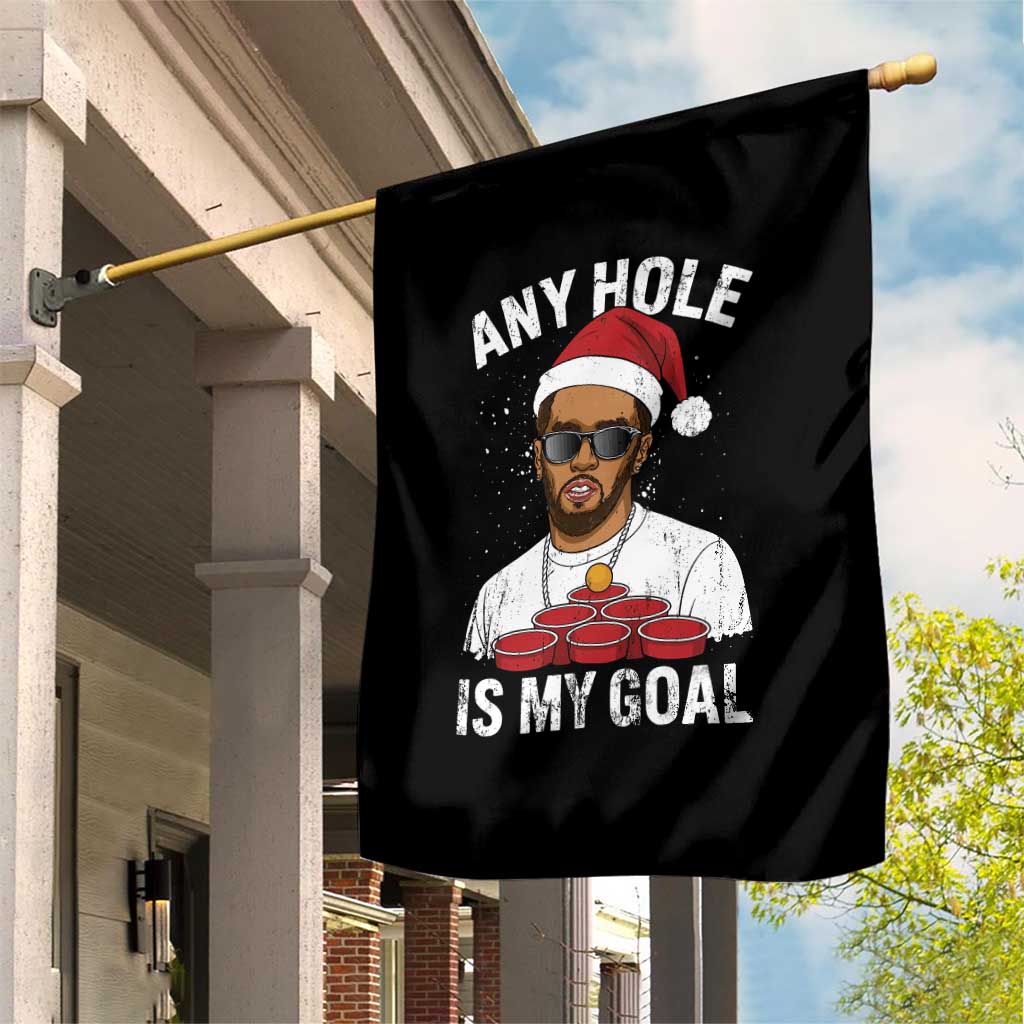 Funny Christmas Diddy Garden Flag Any Hole is My Goal - Wonder Print Shop