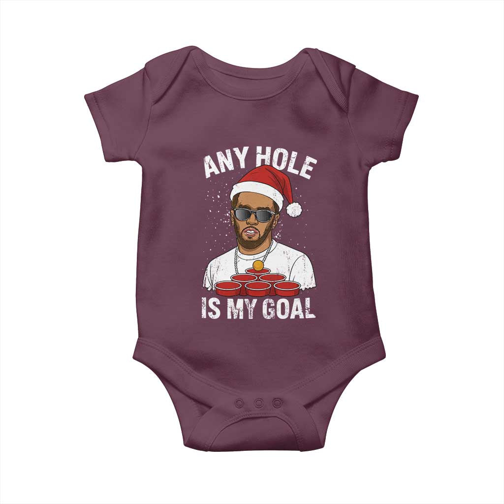 Funny Christmas Diddy Baby Onesie Any Hole is My Goal - Wonder Print Shop