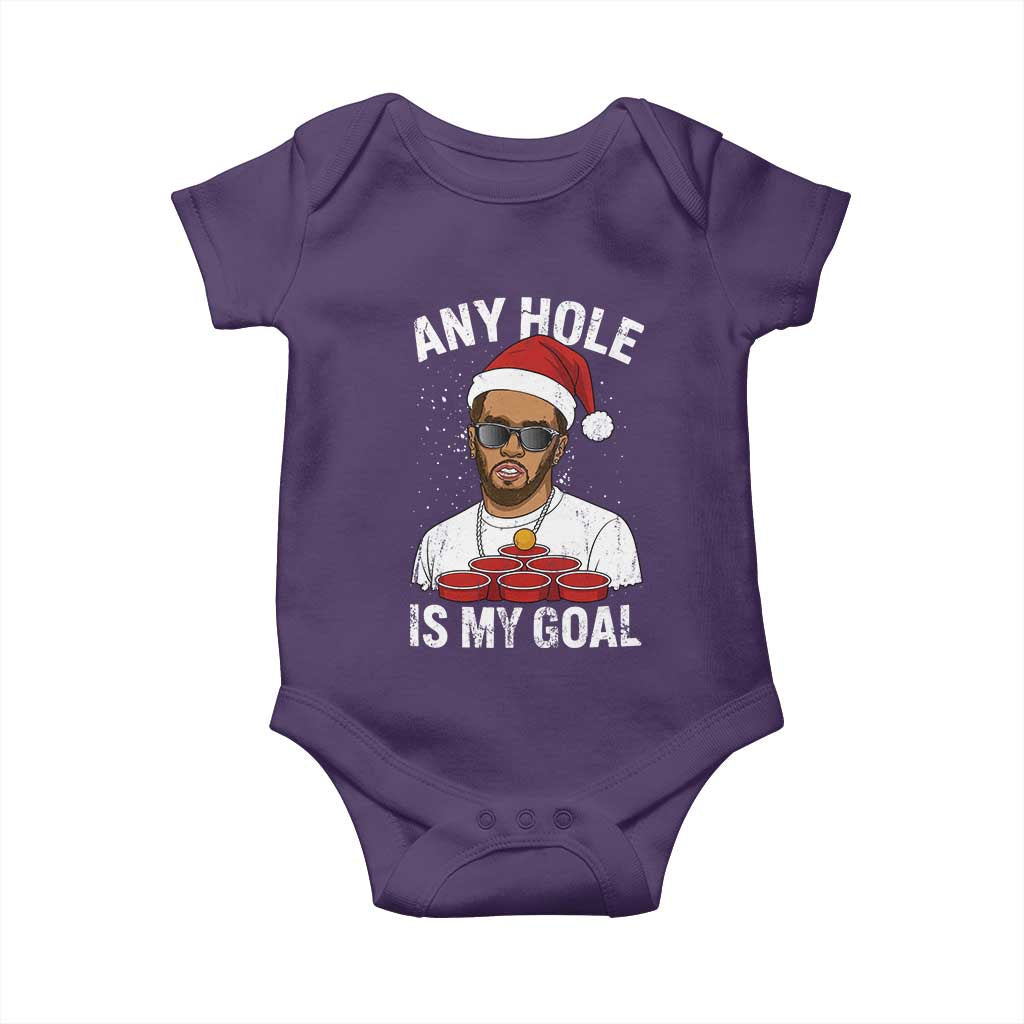 Funny Christmas Diddy Baby Onesie Any Hole is My Goal - Wonder Print Shop