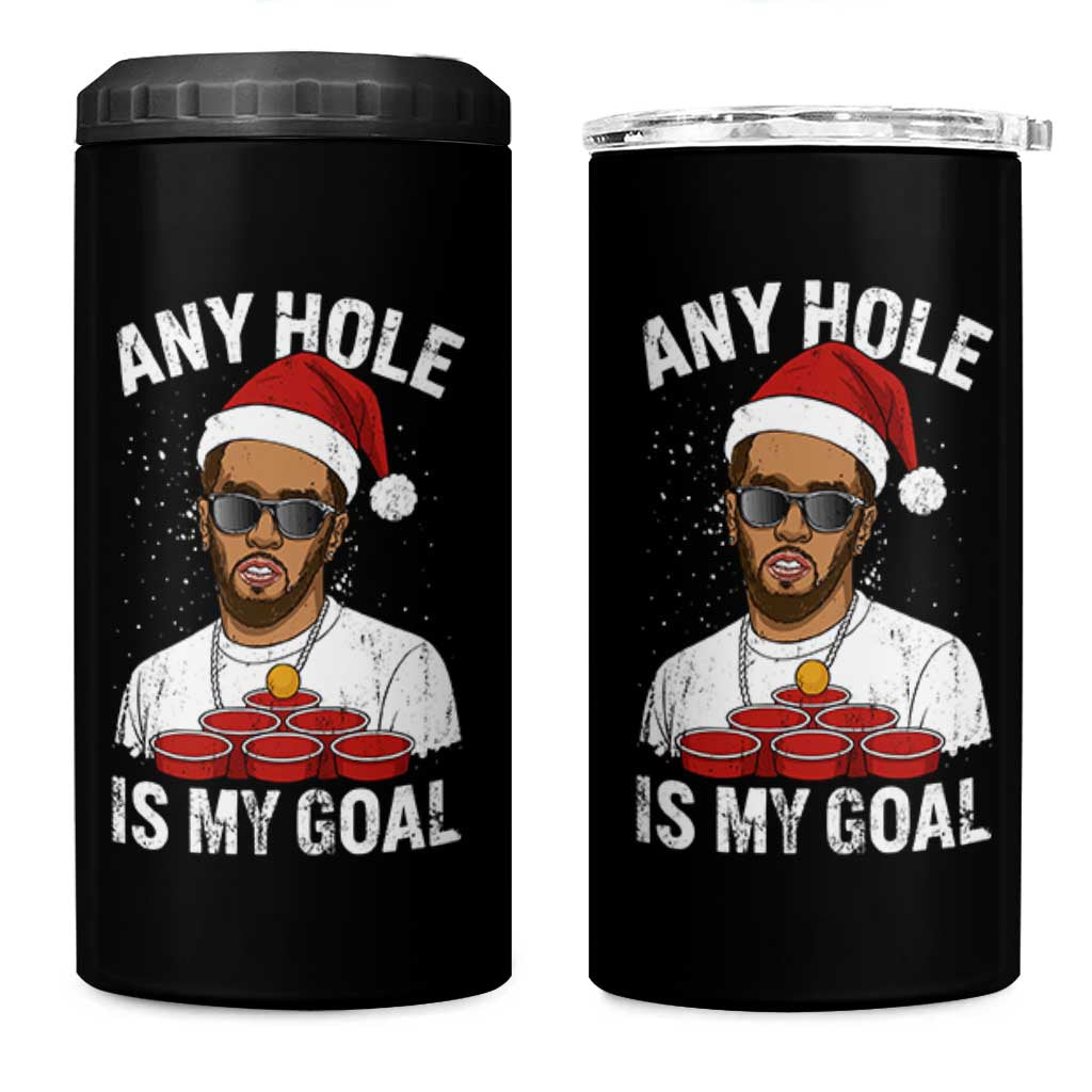 Funny Christmas Diddy 4 in 1 Can Cooler Tumbler Any Hole is My Goal - Wonder Print Shop