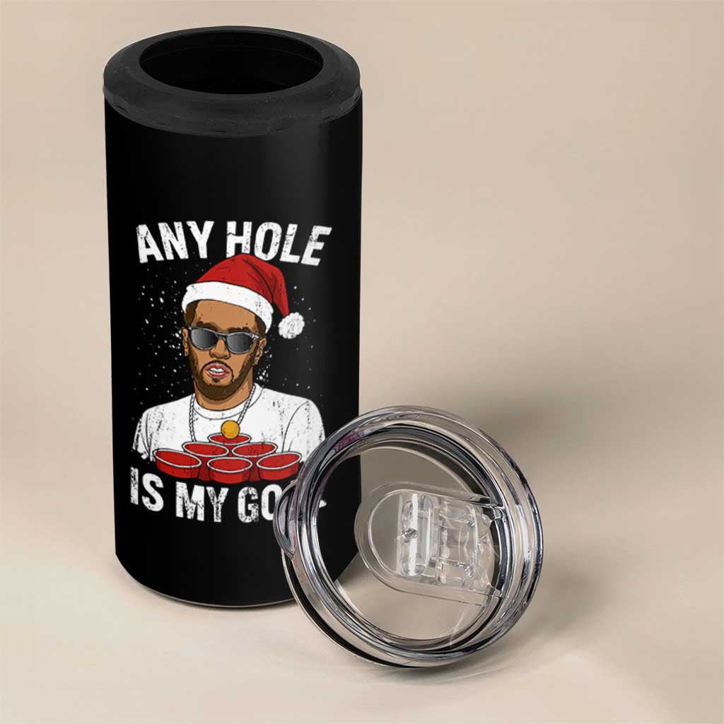 Funny Christmas Diddy 4 in 1 Can Cooler Tumbler Any Hole is My Goal - Wonder Print Shop