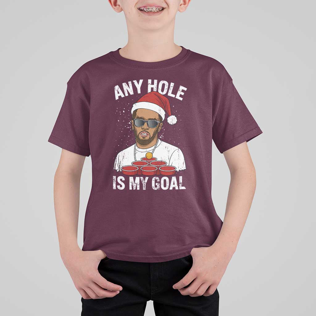 Funny Christmas Diddy T Shirt For Kid Any Hole is My Goal - Wonder Print Shop