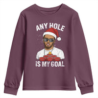 Funny Christmas Diddy Youth Sweatshirt Any Hole is My Goal - Wonder Print Shop