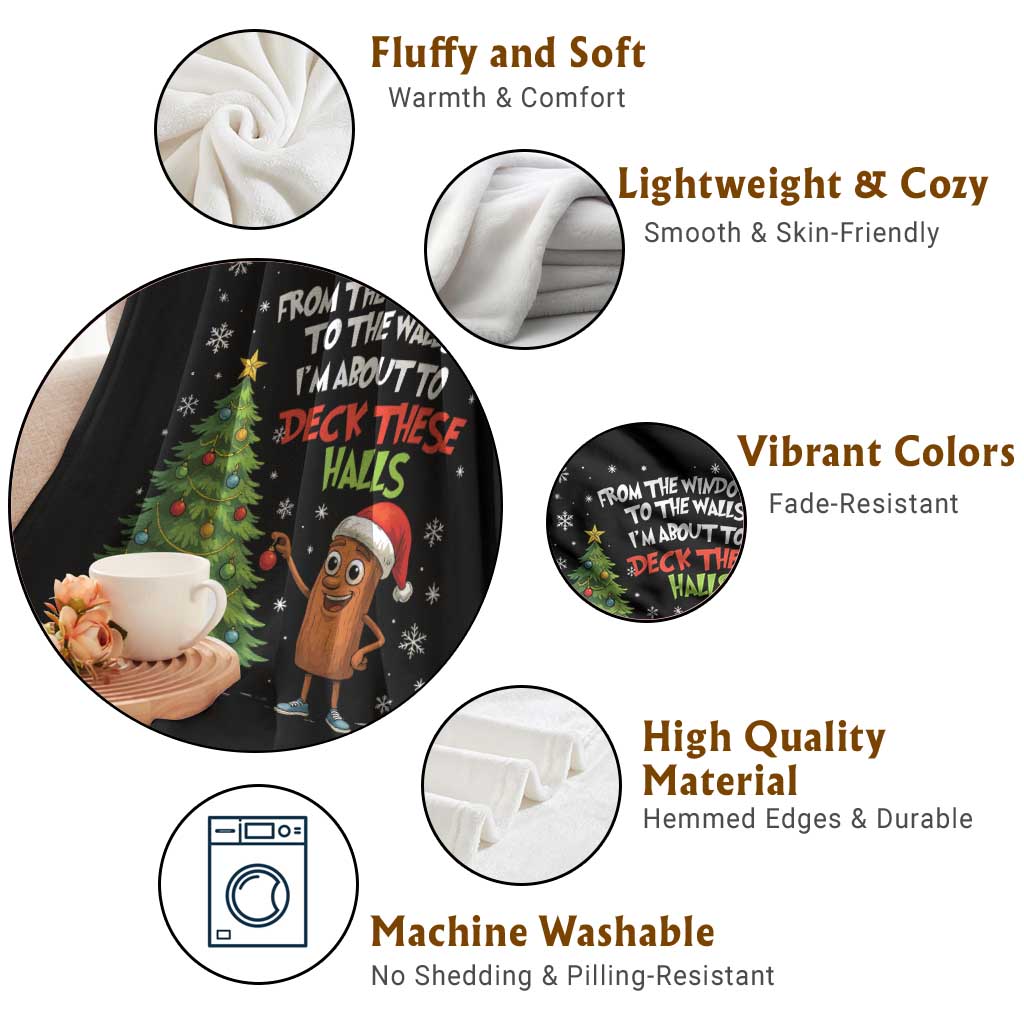 Funny Christmas Italian Brainrot Throw Blanket Funny Memes From The Windows to the Walls I'm About To - Wonder Print Shop