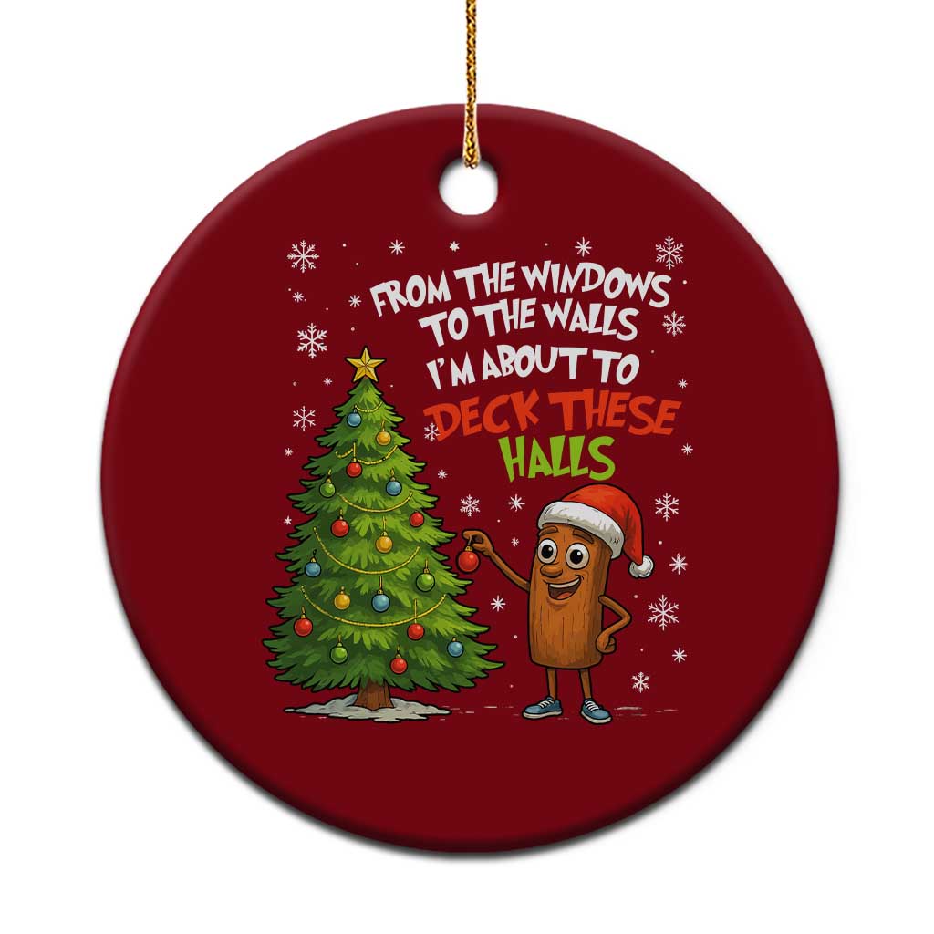 Funny Xmas Italian Brainrot Ceramic Ornament Funny Memes From The Windows to the Walls I'm About To - Wonder Print Shop