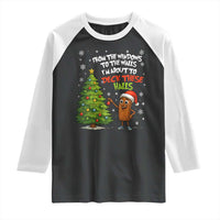 Funny Christmas Italian Brainrot Raglan Shirt Funny Memes From The Windows to the Walls I'm About To - Wonder Print Shop