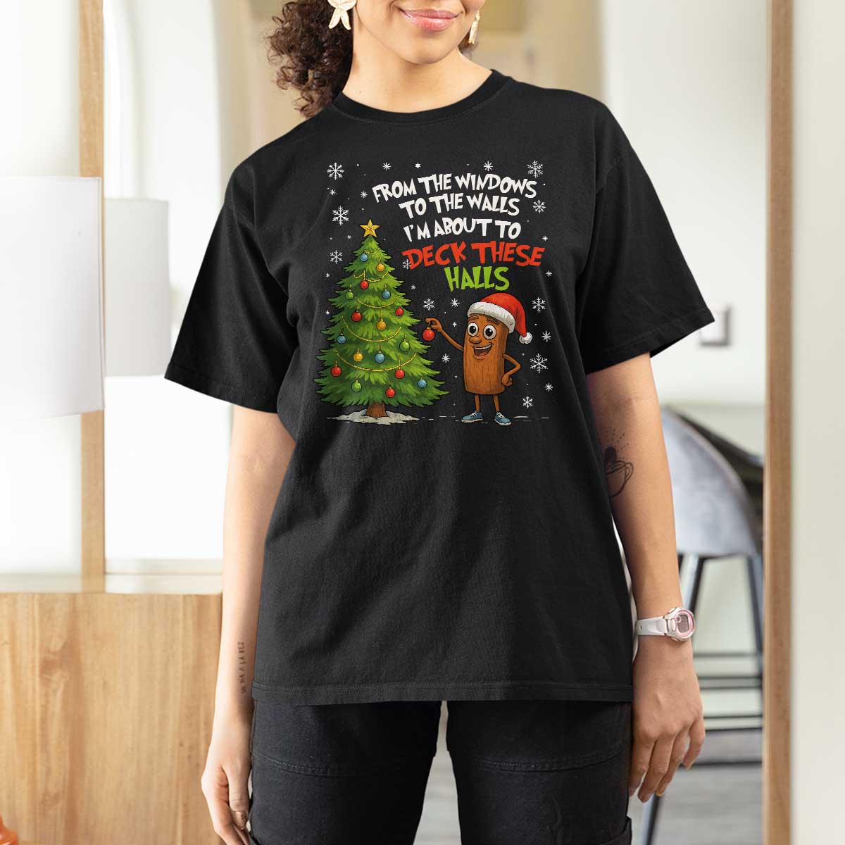 Funny Christmas Italian Brainrot T Shirt For Women Funny Memes From The Windows to the Walls I'm About To - Wonder Print Shop