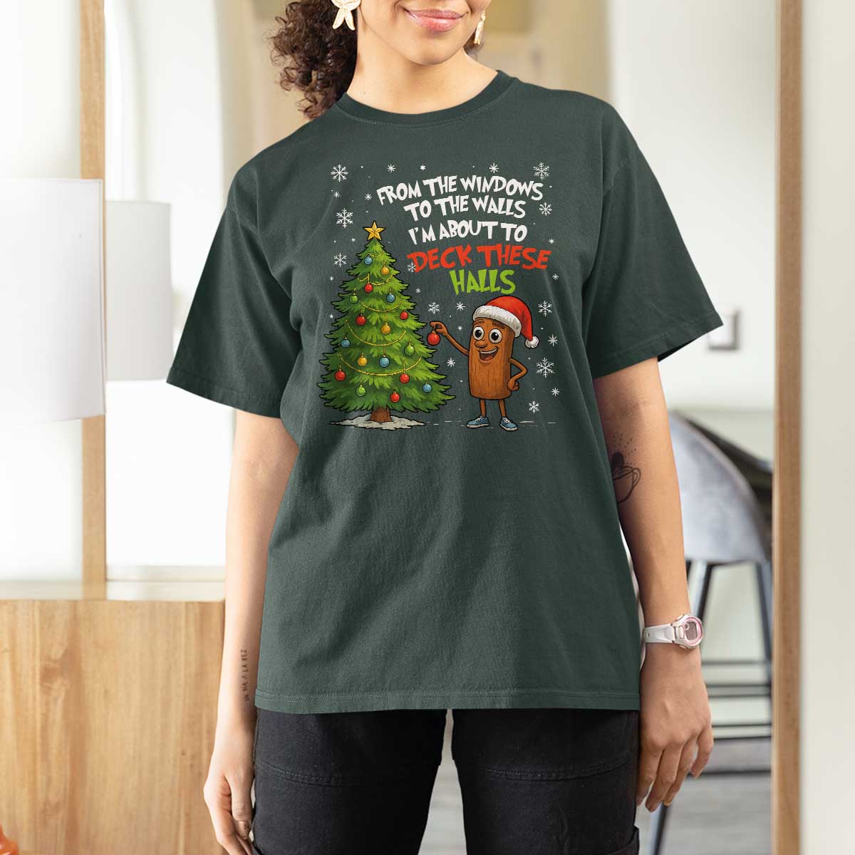 Funny Christmas Italian Brainrot T Shirt For Women Funny Memes From The Windows to the Walls I'm About To - Wonder Print Shop