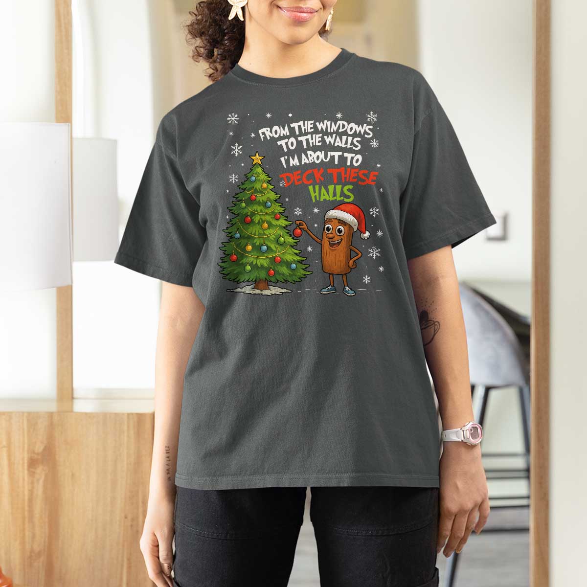 Funny Christmas Italian Brainrot T Shirt For Women Funny Memes From The Windows to the Walls I'm About To - Wonder Print Shop