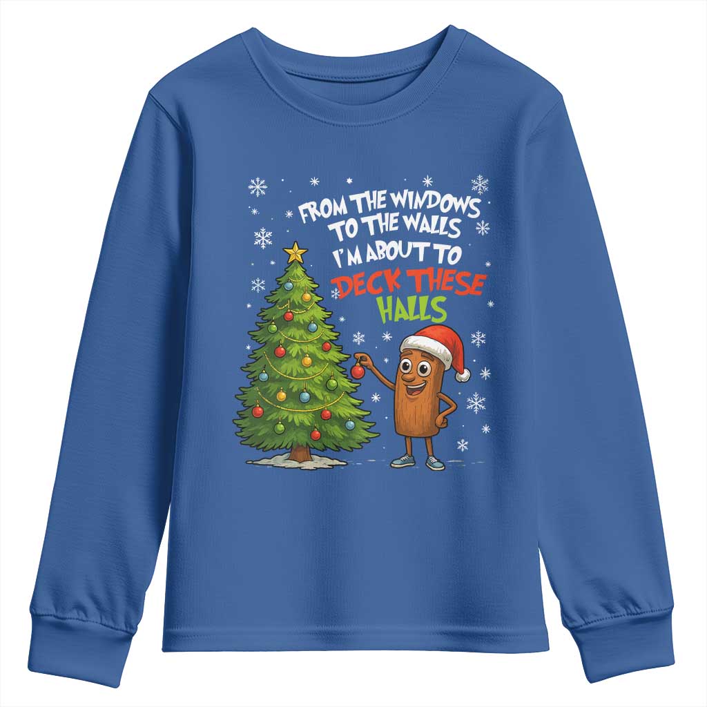 Funny Christmas Italian Brainrot Youth Sweatshirt Funny Memes From The Windows to the Walls I'm About To - Wonder Print Shop