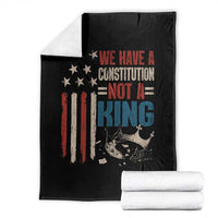 No Kings Protest Throw Blanket We Have A Constitution Not A King American Flag - Wonder Print Shop