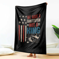 No Kings Protest Throw Blanket We Have A Constitution Not A King American Flag - Wonder Print Shop