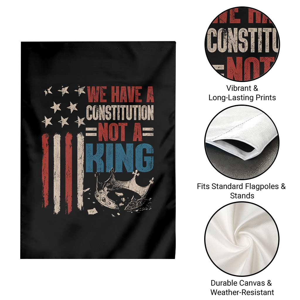 No Kings Protest Garden Flag We Have A Constitution Not A King American Flag - Wonder Print Shop