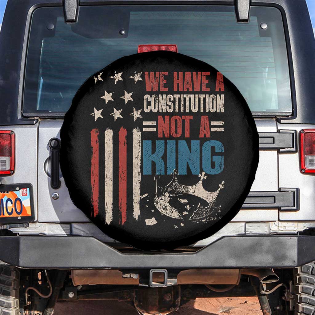 No Kings Protest Spare Tire Cover We Have A Constitution Not A King American Flag - Wonder Print Shop