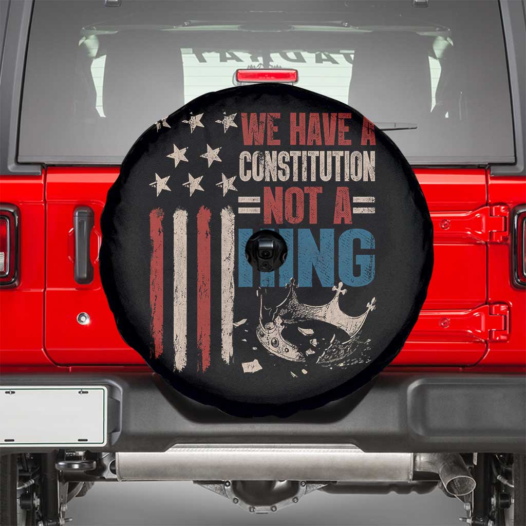 No Kings Protest Spare Tire Cover We Have A Constitution Not A King American Flag - Wonder Print Shop