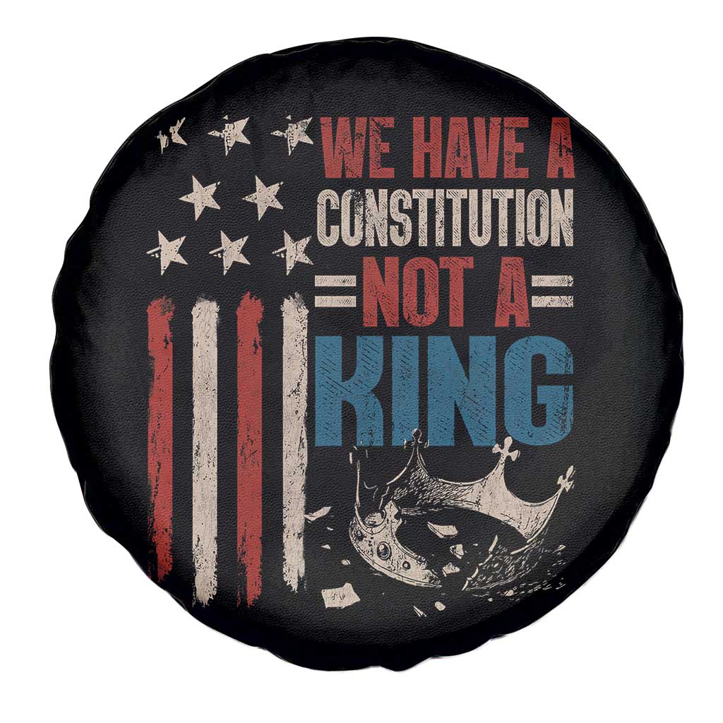 No Kings Protest Spare Tire Cover We Have A Constitution Not A King American Flag - Wonder Print Shop