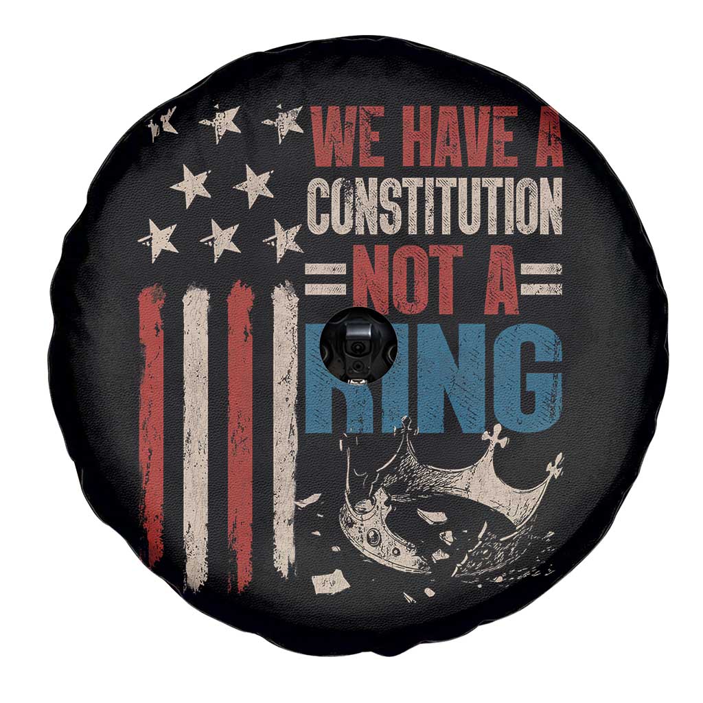 No Kings Protest Spare Tire Cover We Have A Constitution Not A King American Flag - Wonder Print Shop