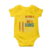 No Kings Protest Baby Onesie We Have A Constitution Not A King American Flag - Wonder Print Shop