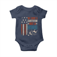 No Kings Protest Baby Onesie We Have A Constitution Not A King American Flag - Wonder Print Shop