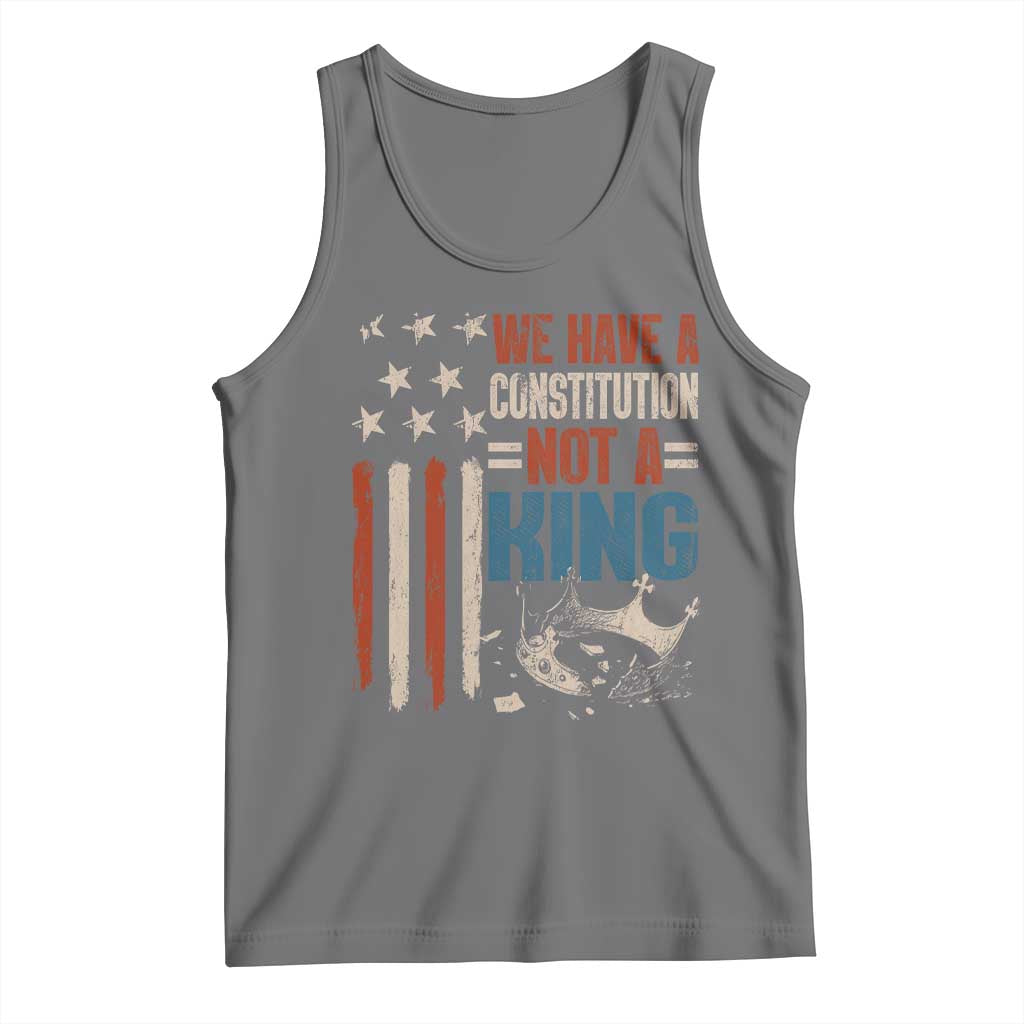 No Kings Protest Tank Top We Have A Constitution Not A King American Flag - Wonder Print Shop