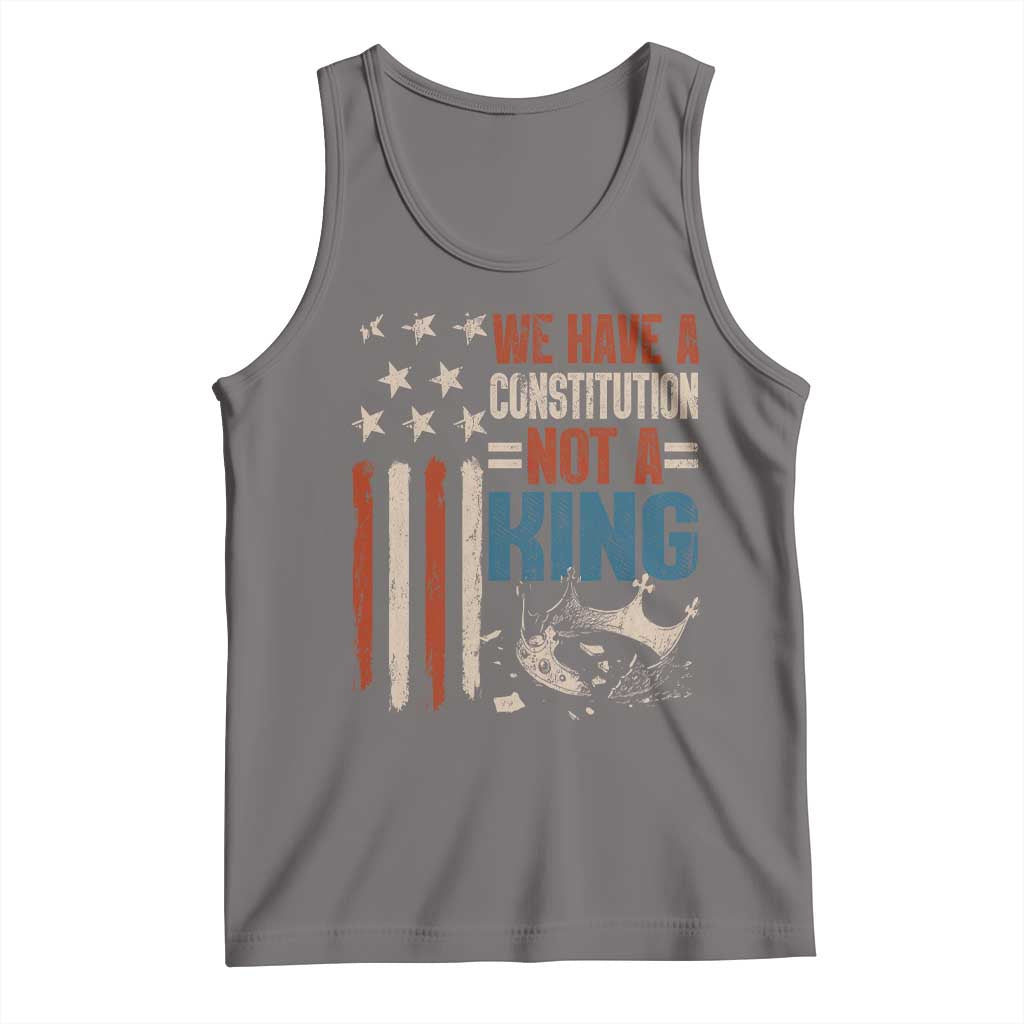 No Kings Protest Tank Top We Have A Constitution Not A King American Flag - Wonder Print Shop