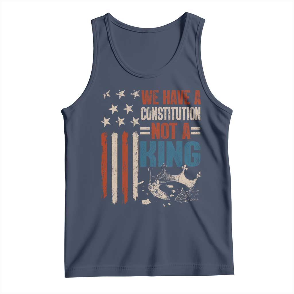 No Kings Protest Tank Top We Have A Constitution Not A King American Flag - Wonder Print Shop