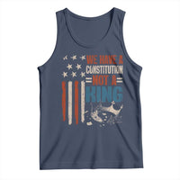 No Kings Protest Tank Top We Have A Constitution Not A King American Flag - Wonder Print Shop