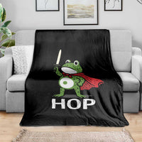 Resist Frog With Sword Throw Blanket No Kings Portland Protest Saves America - Wonder Print Shop