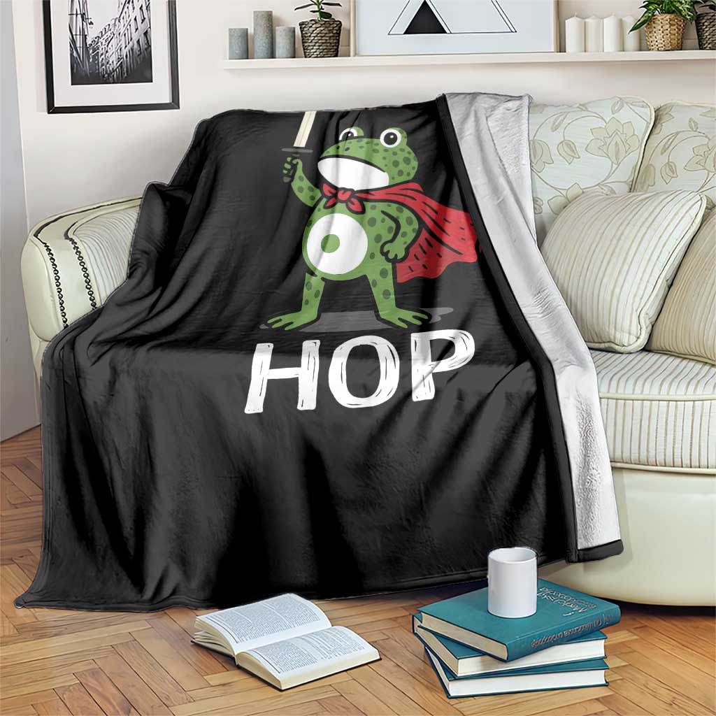 Resist Frog With Sword Throw Blanket No Kings Portland Protest Saves America - Wonder Print Shop