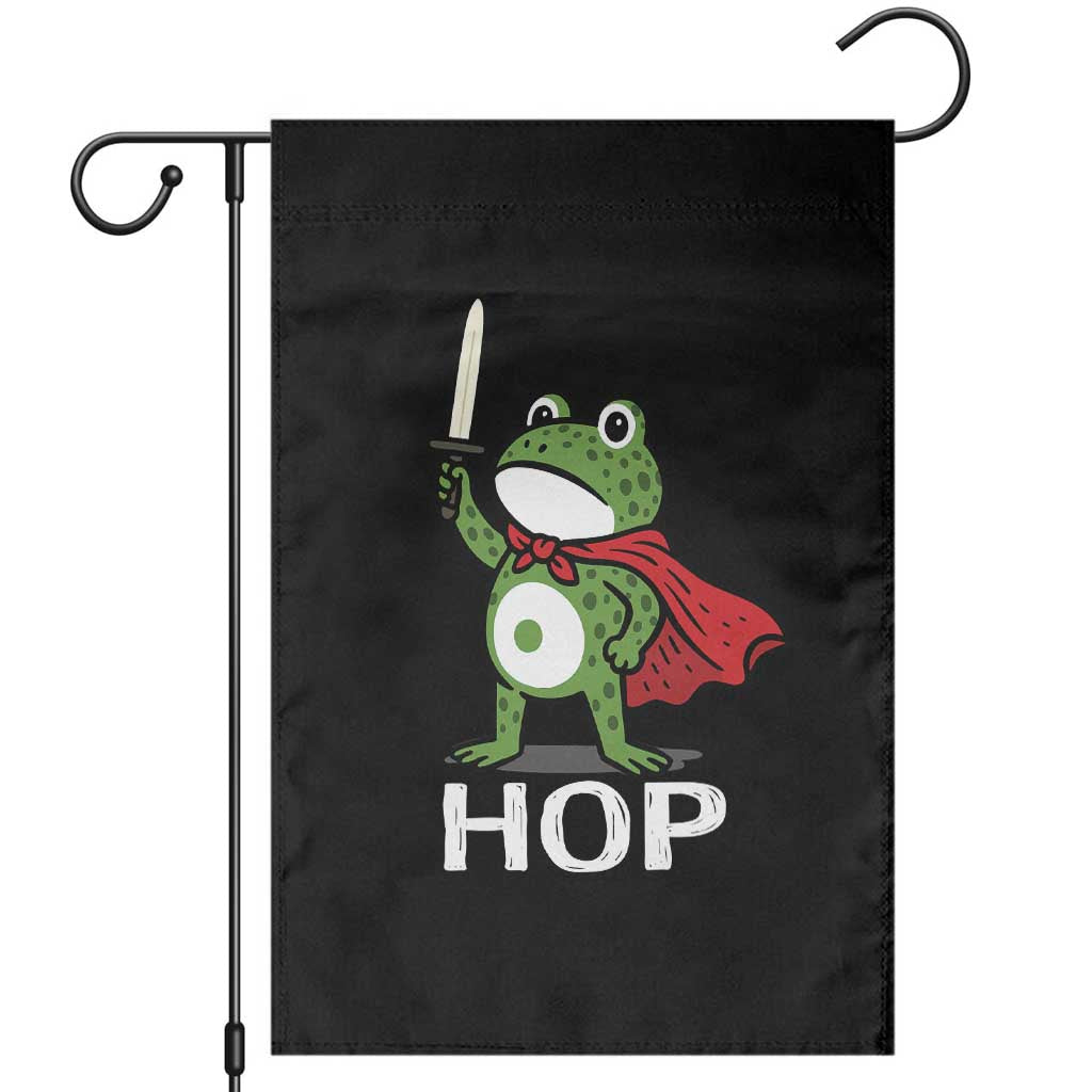 Resist Frog With Sword Garden Flag No Kings Portland Protest Saves America - Wonder Print Shop