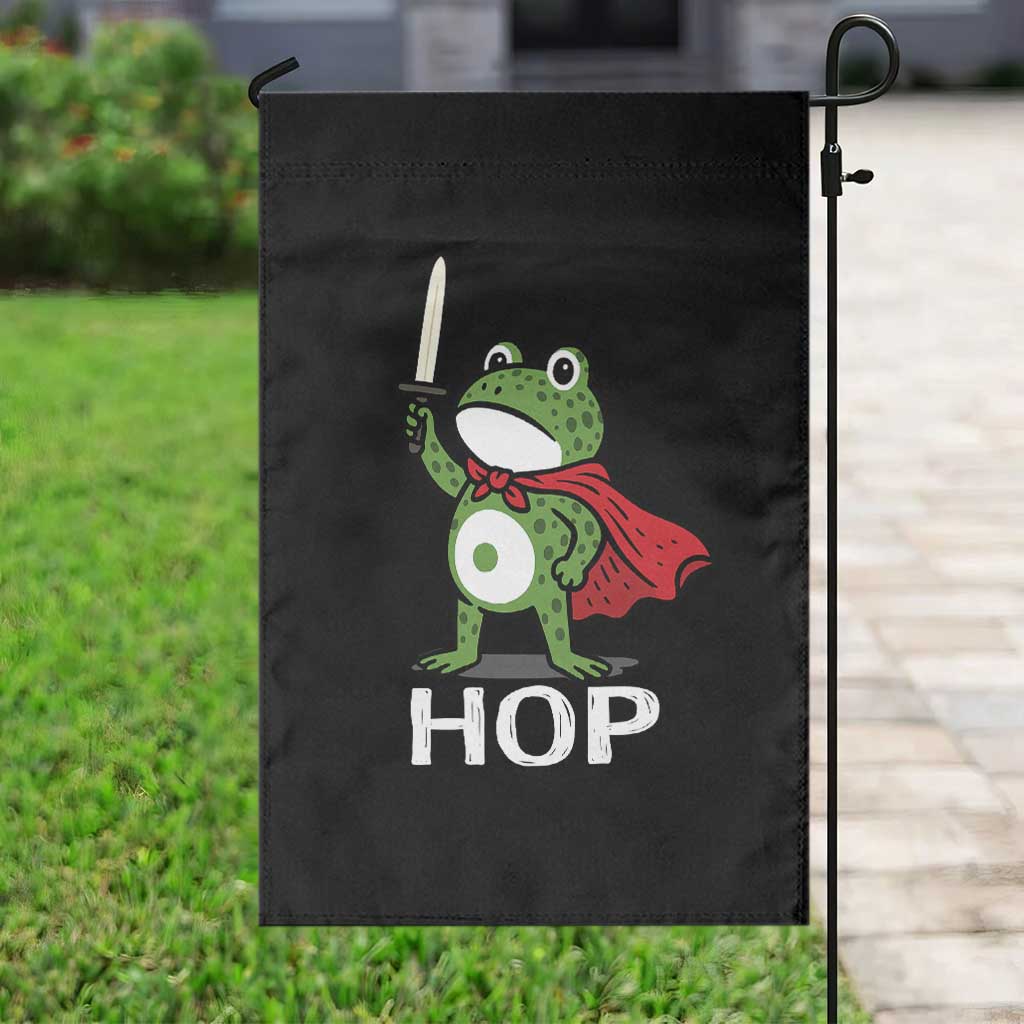Resist Frog With Sword Garden Flag No Kings Portland Protest Saves America - Wonder Print Shop