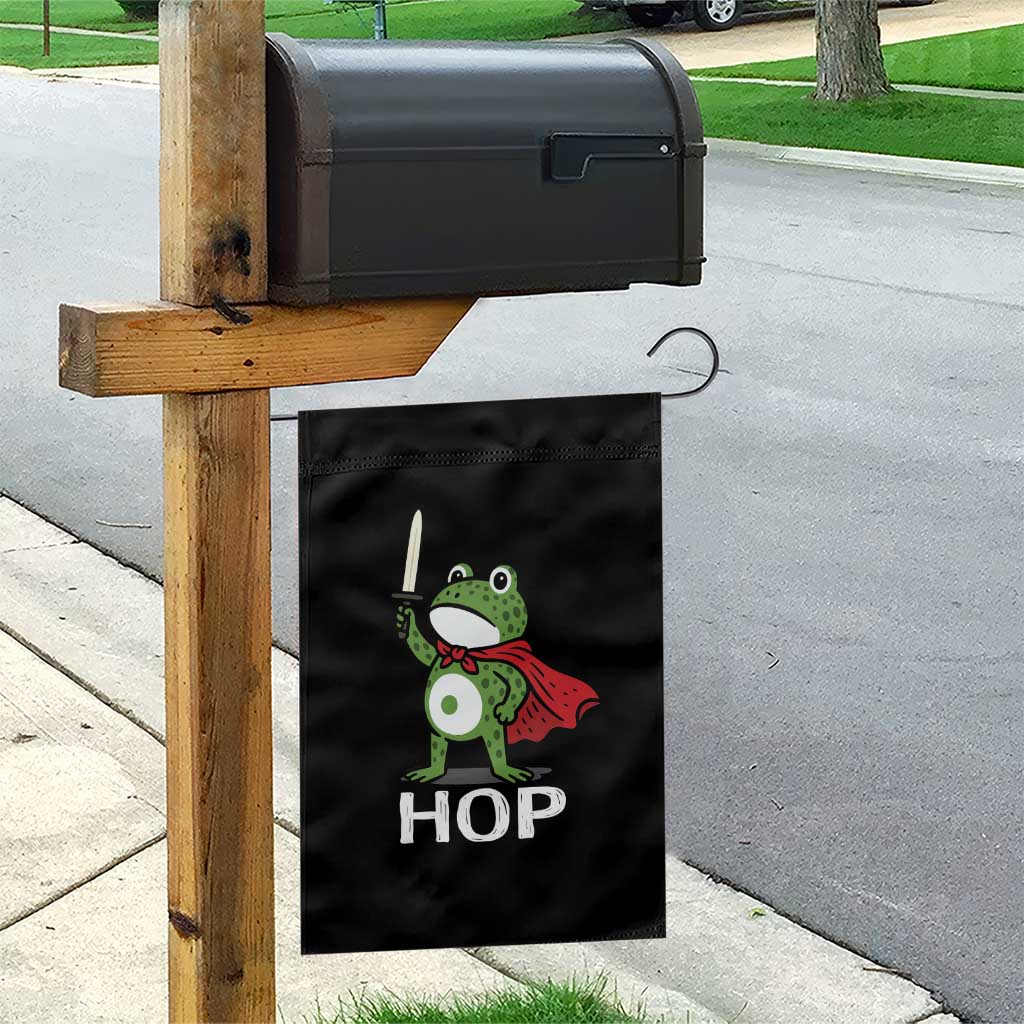 Resist Frog With Sword Garden Flag No Kings Portland Protest Saves America - Wonder Print Shop