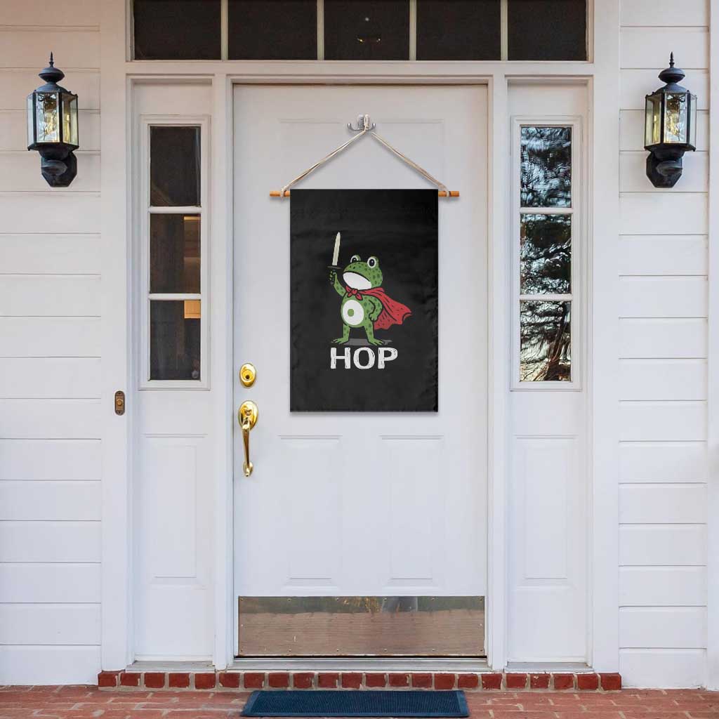 Resist Frog With Sword Garden Flag No Kings Portland Protest Saves America - Wonder Print Shop
